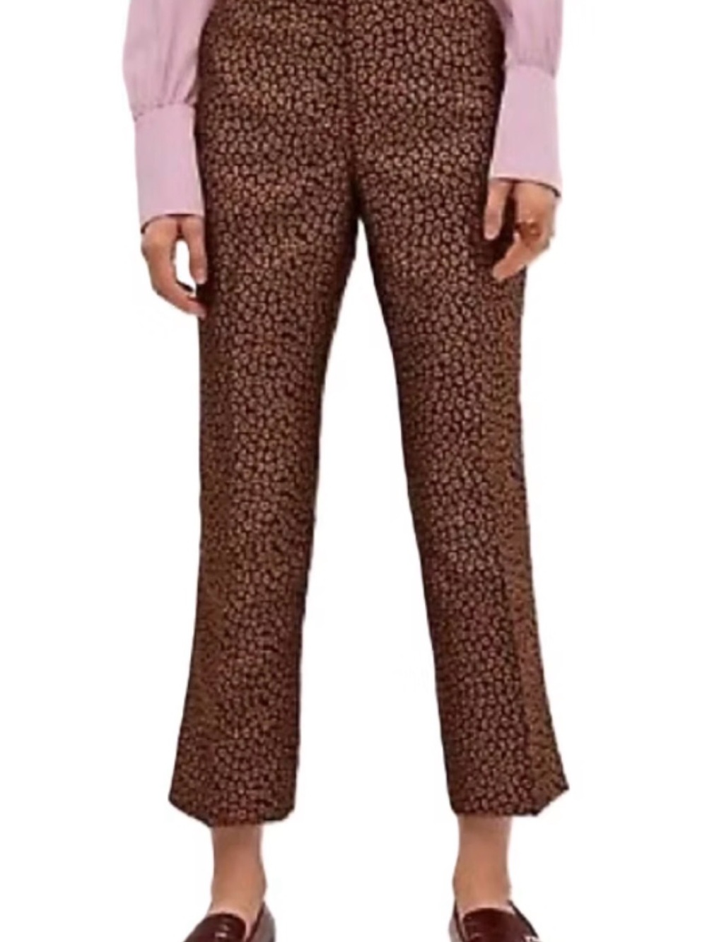 Kate Spade Flora Leopard Print Crop Pants, never worn, 00